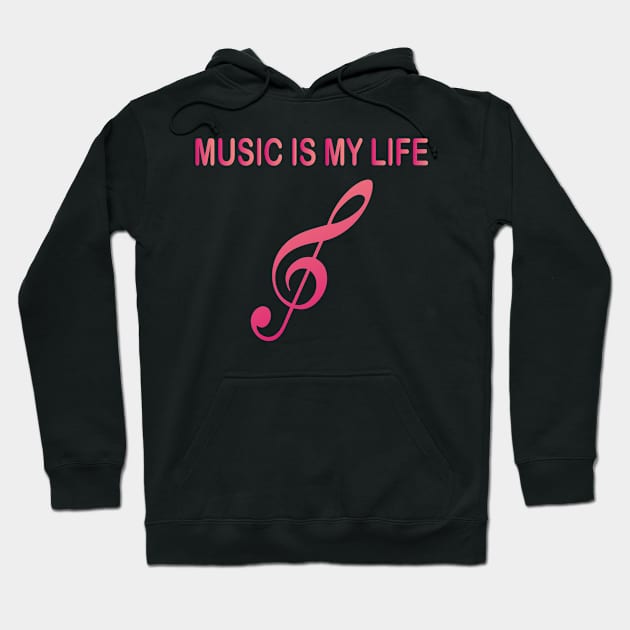 Music Is My Life Hoodie by JevLavigne